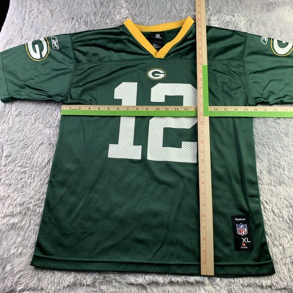 Green Bay Packers Jersey Youth Extra Large Reebok Aaron Rodgers #12 NFL Football - Picture 5 of 13